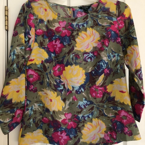 J. Crew | Floral Fitted Blouse - Picture 4 of 8